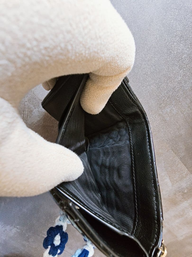 【美品】Lady Dior Lotus クリスチャンディオールミニウォレット