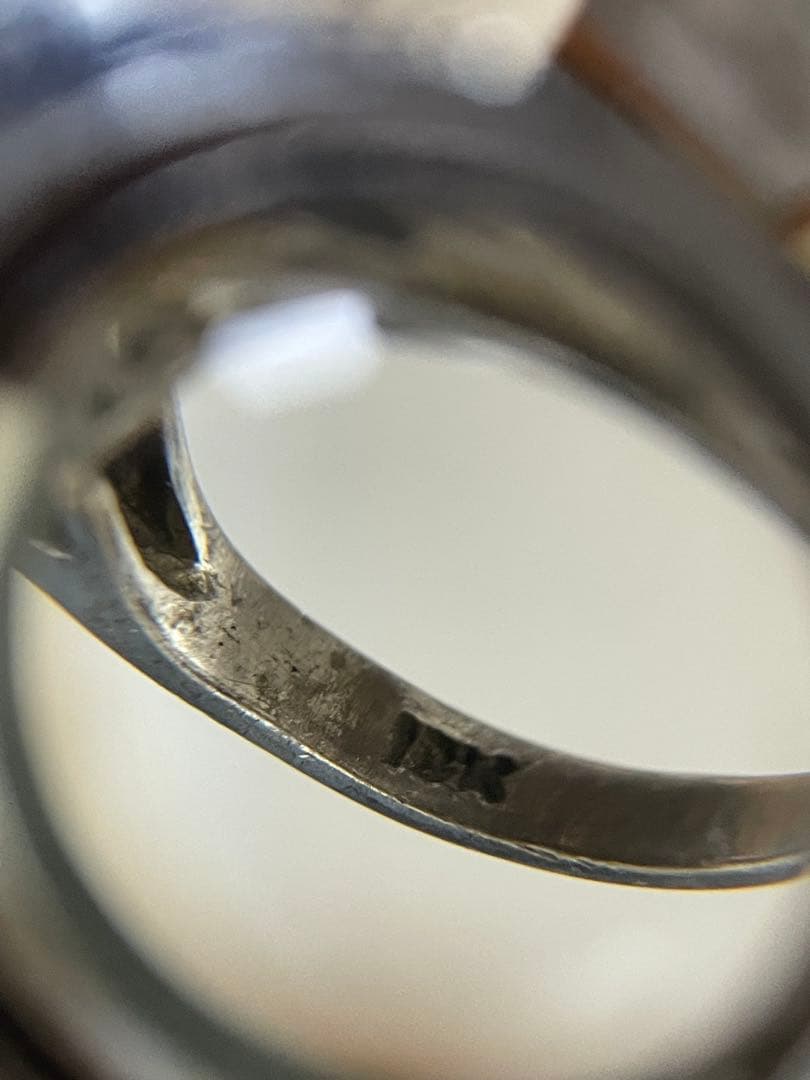 ふ*ろ様 18kリング石付き　カラット記載無し