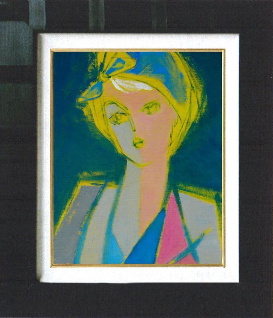 油絵 菅家令子 絵 絵画 インテリア F6-080612 人物 女性像