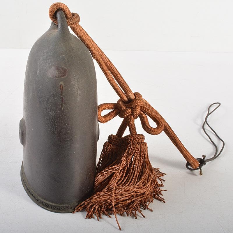 仏教美術　古銅　鐸鈴　銅鐸　銅鐘　撞木付　V　R6696