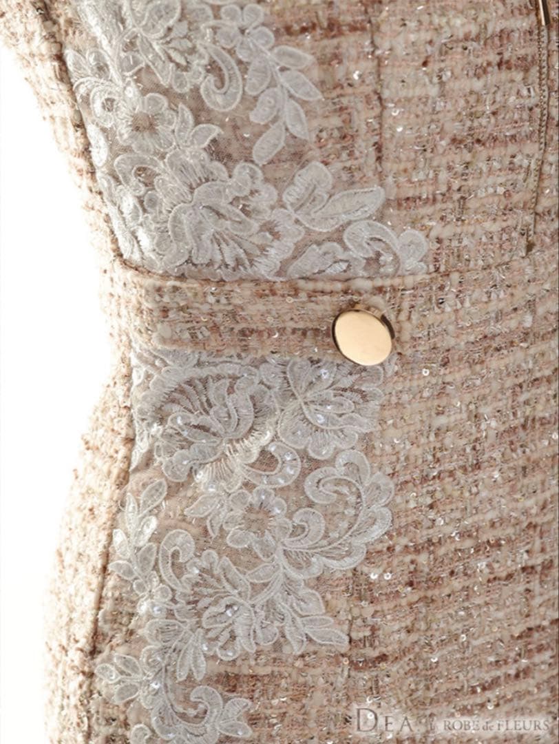 DEA. ツイードノースリーブ ミニキャバドレス XS