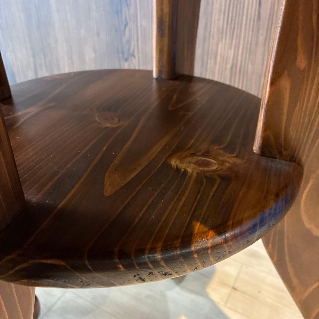 ア*バ様 花びら型 木製テーブル ダークブラウン