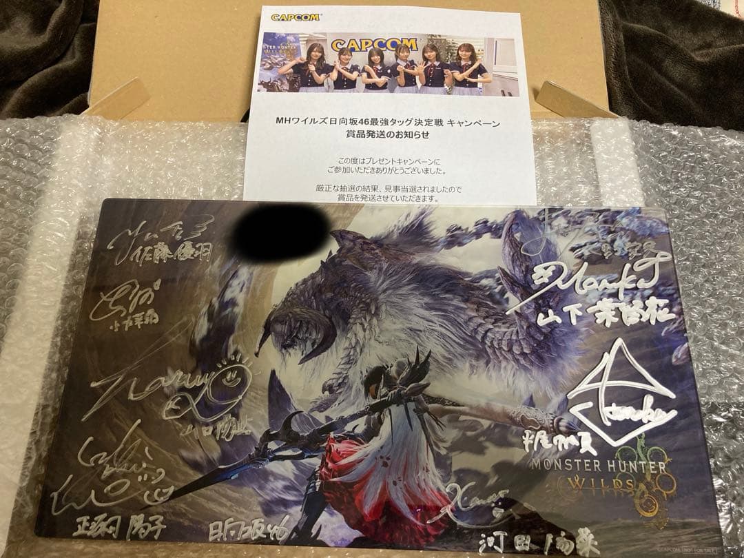 日向坂46 8人の直筆サイン入りアクリルボード