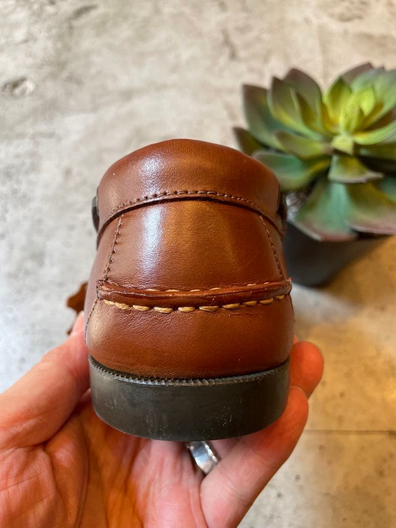 ANTIBA デッキシューズ ボートシューズ 新品 オイルレザー 茶 26.5