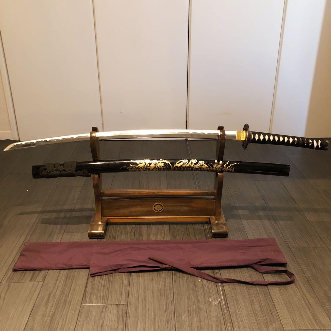 kh　高級模造刀　居合刀　茶拵え　亜合金刀身　名刀　　刀袋あり