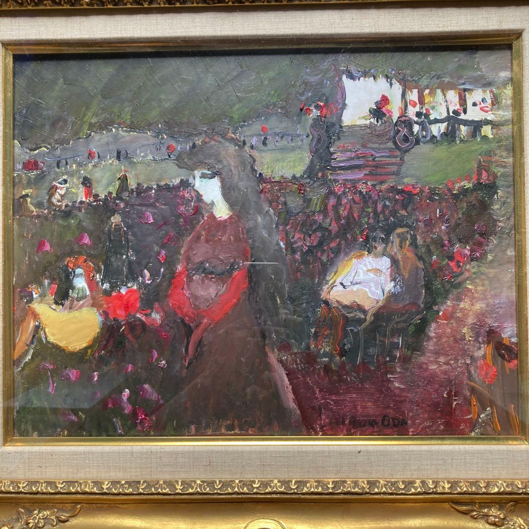 //さおりん// 織田広喜 「公園風景」二科理事長￼ フランス政府文化勲章