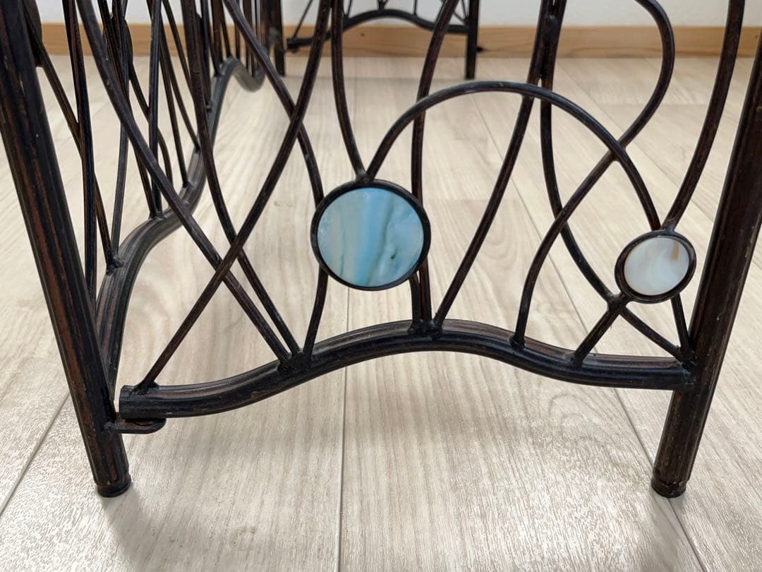 コンソールテーブル アイアン サイドテーブル 大理石風 -206-