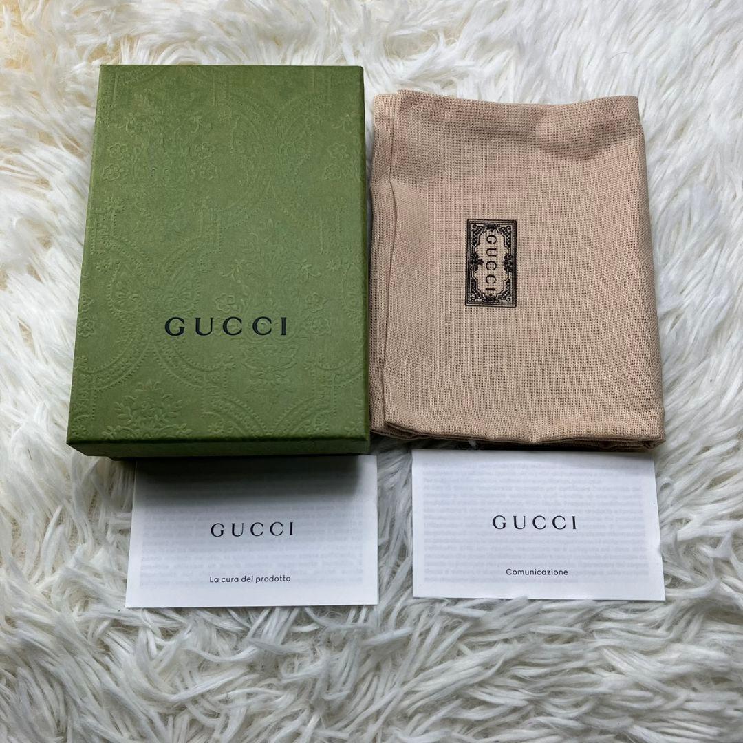 極美品 現行✨グッチ 折り財布 マーモント キルティング レザー ベージュ