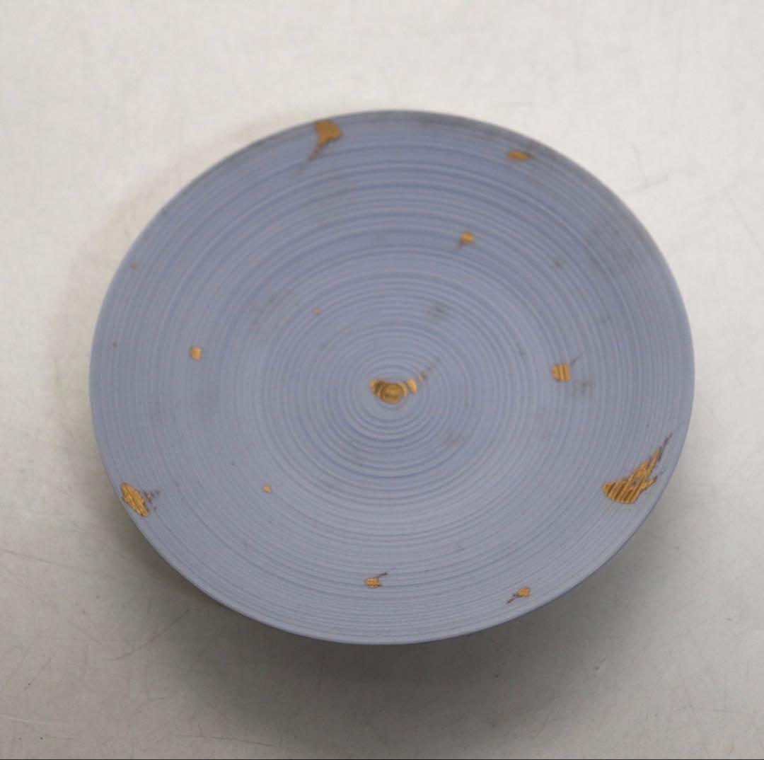 坂田甚内作　箔押小皿7点　菓子器　茶道具　送料込み250822