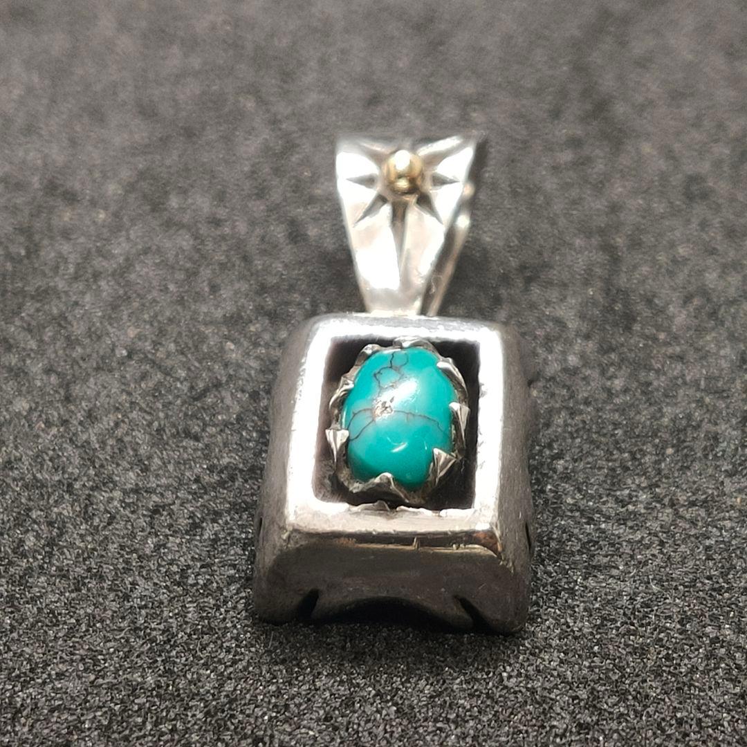 ビッグハンド シャドウボックス ペンダントトップ ターコイズSV925