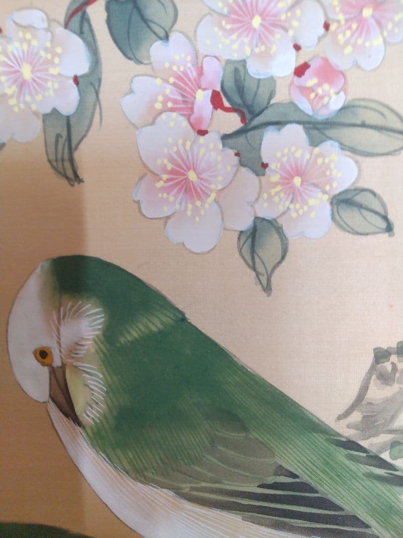 絹本掛け軸『富貴白頭図』