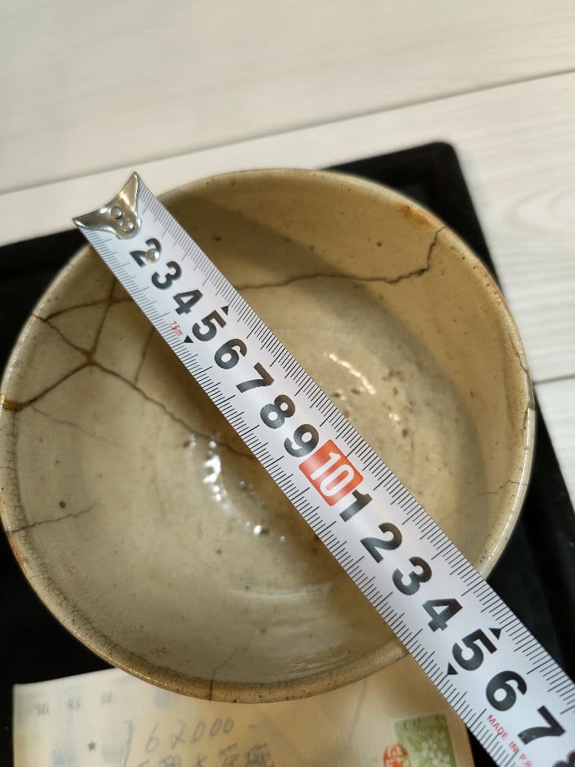 李朝大茶碗 未使用品粉引茶碗 骨董品 金直し - メルカリ