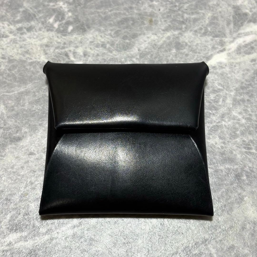 ⭐︎HERMES⭐︎ バスティア　ボックスカーフ　ブラック　黒　D刻　ケース