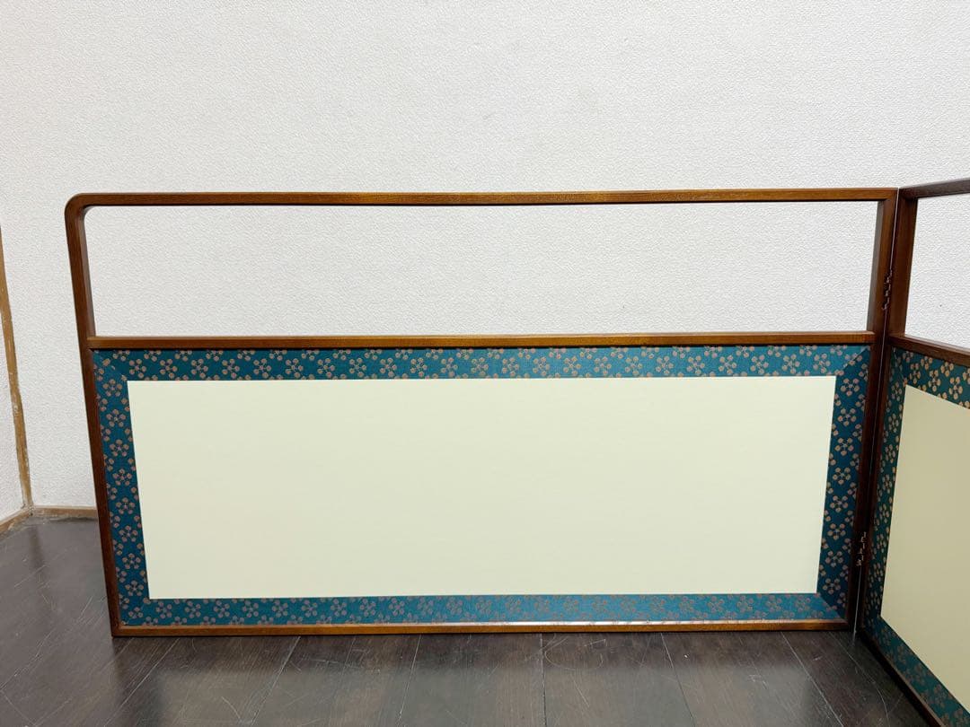 未使用 茶道具 利休梅 風炉先屏風 裏杉アジロ 上透かし 両面使い 元