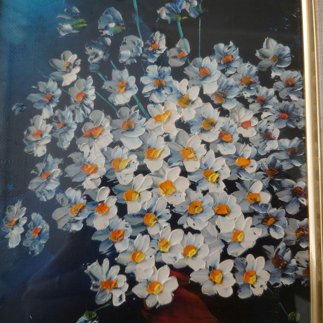 桜木稔　銀ろう梅　油絵