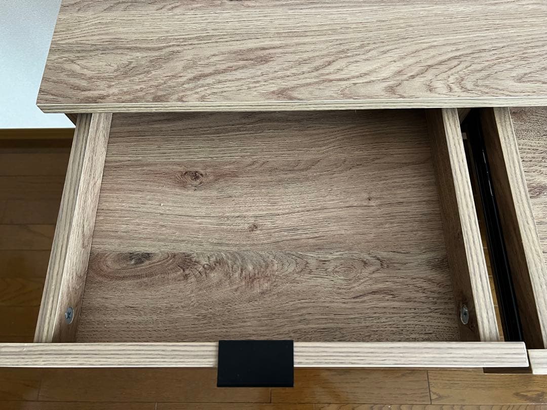 LOWYA ロウヤ　ラタン調コンソールデスク　ナチュラルウッド パソコンデスク