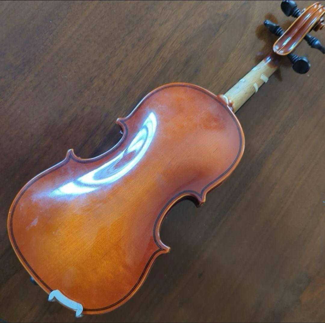 木製バイオリン F字孔 ケース付き 1/10 肩当て 松脂
