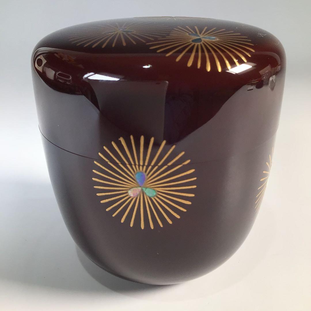 茶道具 棗（なつめ） 大棗 溜塗 花丸蒔絵 中村 宗悦 | 千年の香り 千