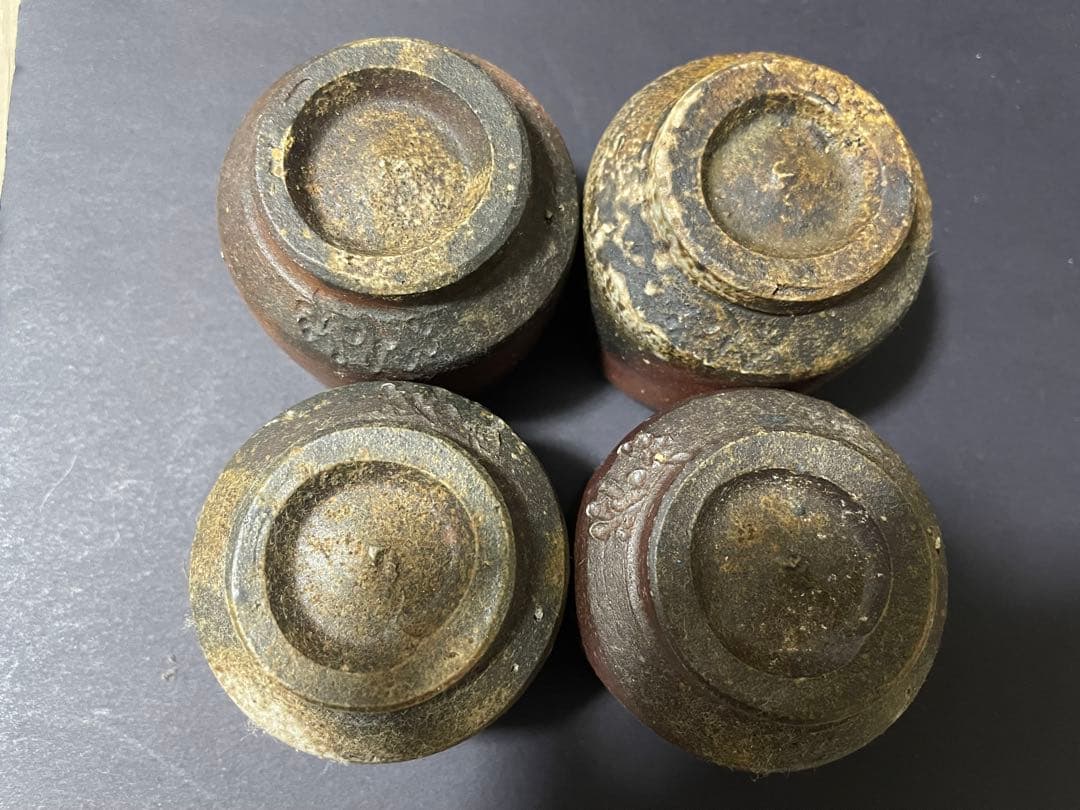 備前焼 鈴木常喜 作 酒器セット ぐい呑・徳利・湯呑み・お猪口 銘あり