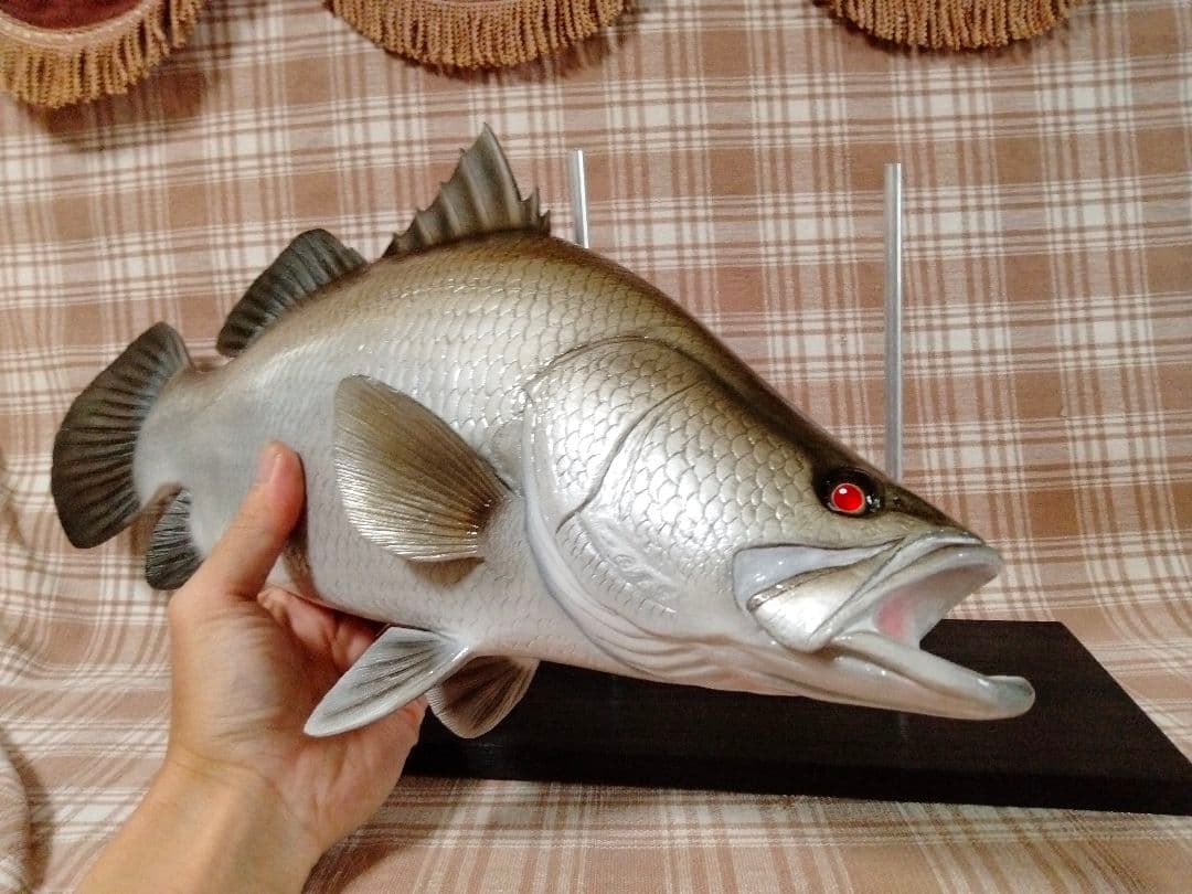 ハンドメイド 36cmアロワナ 白 フィギュア レプリカ 魚模型 置物