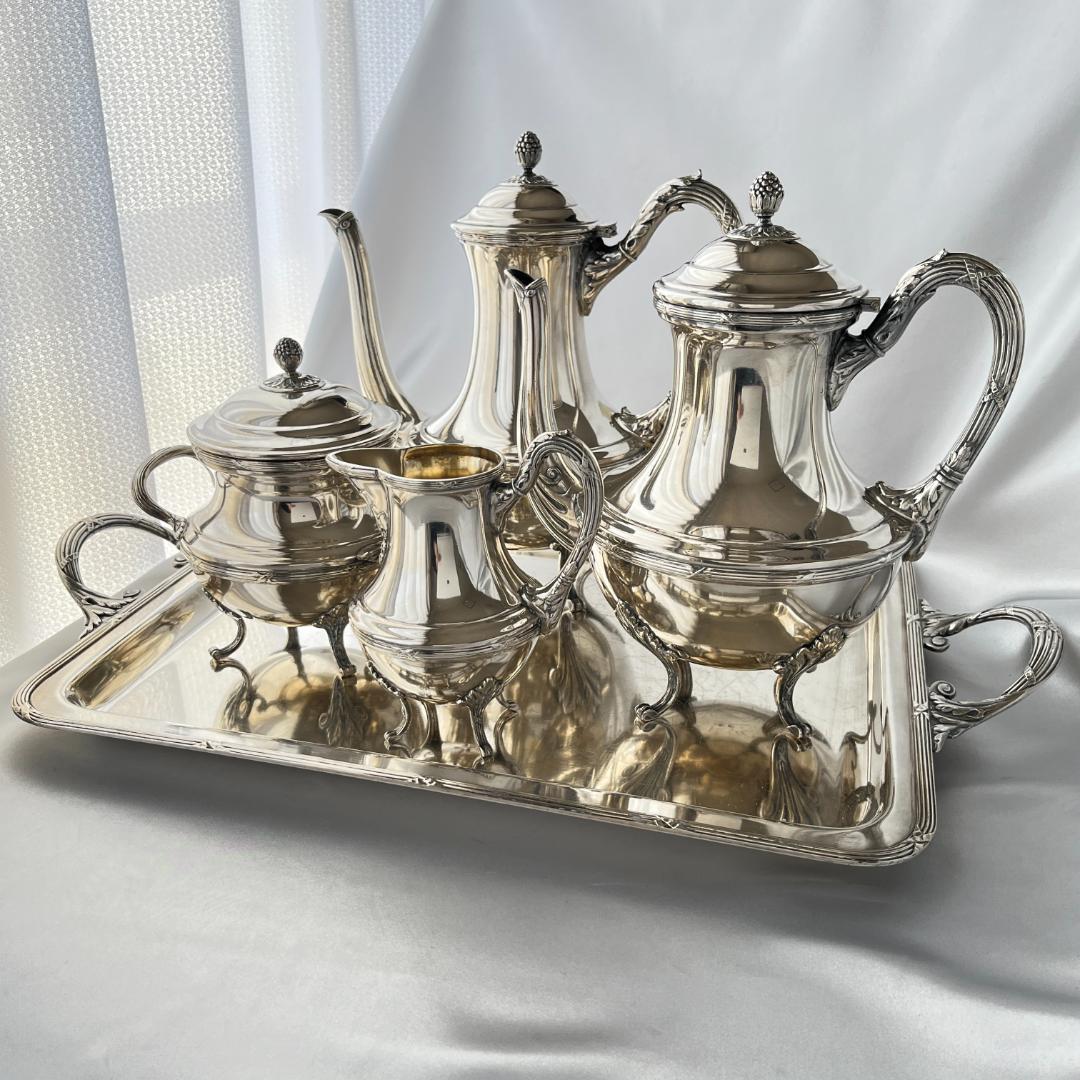 【仏蘭西】 Louis XVI ティーサービス 5点 トレー ルイ16世スタイル