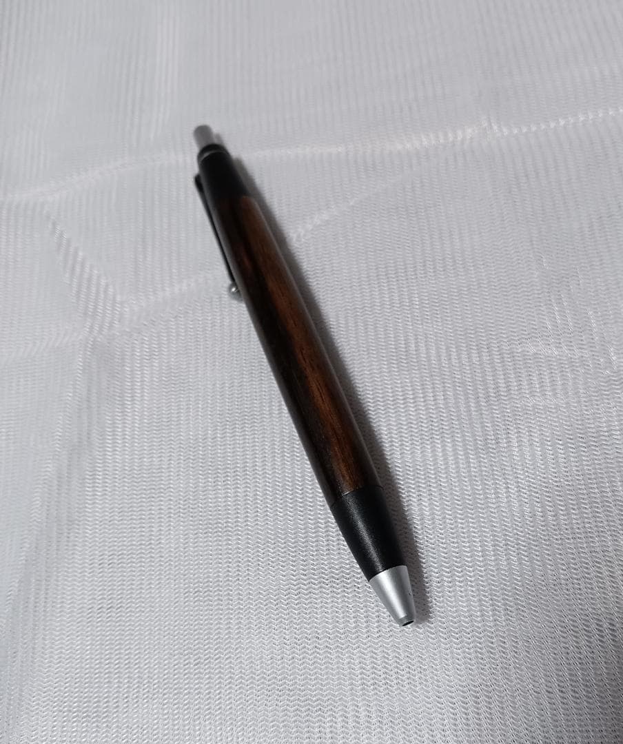 野原工芸ボールペン 黒柿 玉クリップ艶消し 快適