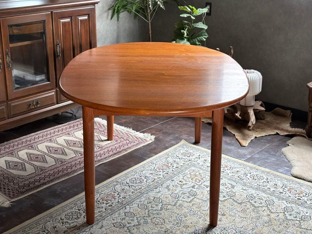 希少　北欧　エクステンションテーブル　伸長テーブル　チーク材　ビンテージ　IGZ