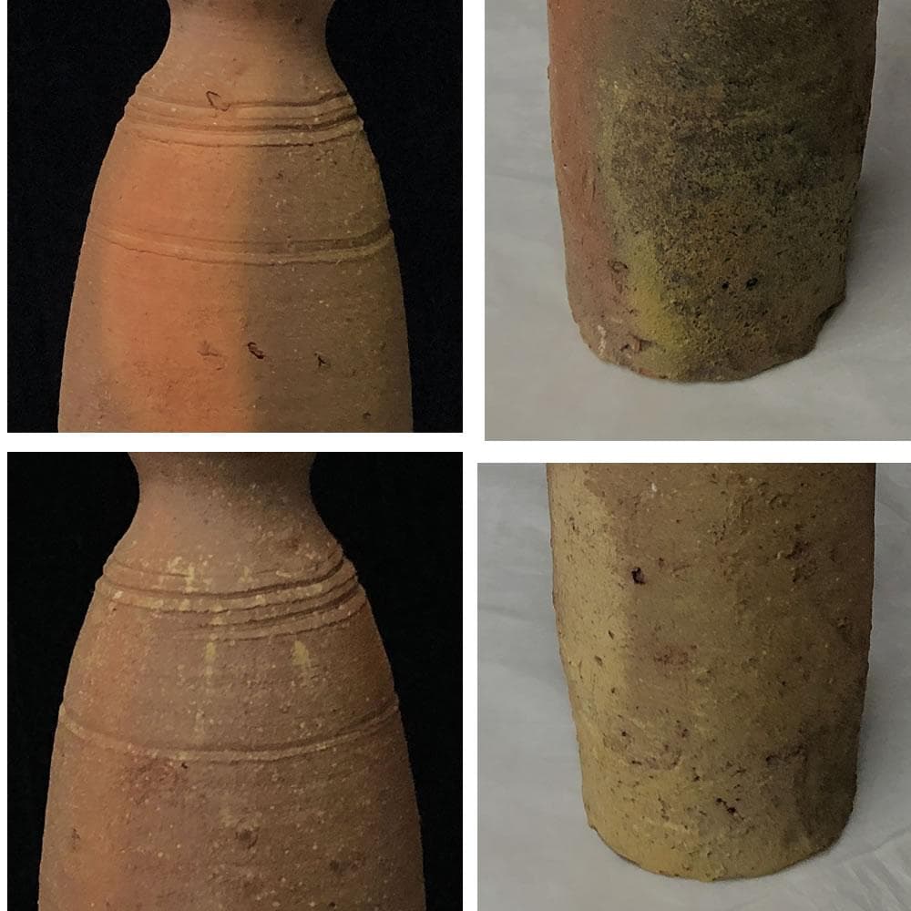 e2770 南蛮 花入 高さ25.5cm 木箱入り 茶道具