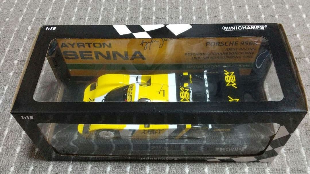 アイルトンセナ限定品 ミニチャンプス　ポルシェ956K ニュル1000km