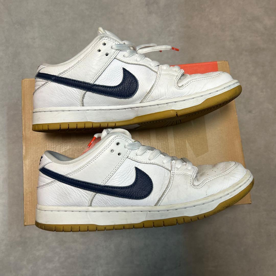 ナイキ SB ダンク ロー オレンジレーベル ホワイト ネイビー　27.5