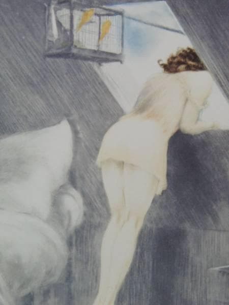 ルイ・イカール・アールデコ/屋根裏、希少な限定版額装用画集より、新品高級額装付