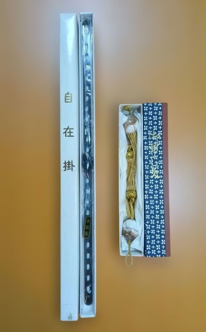 《萬軍》①武漢国画院掛け軸中国製②風鎮③自在掛／３点組　保管美品