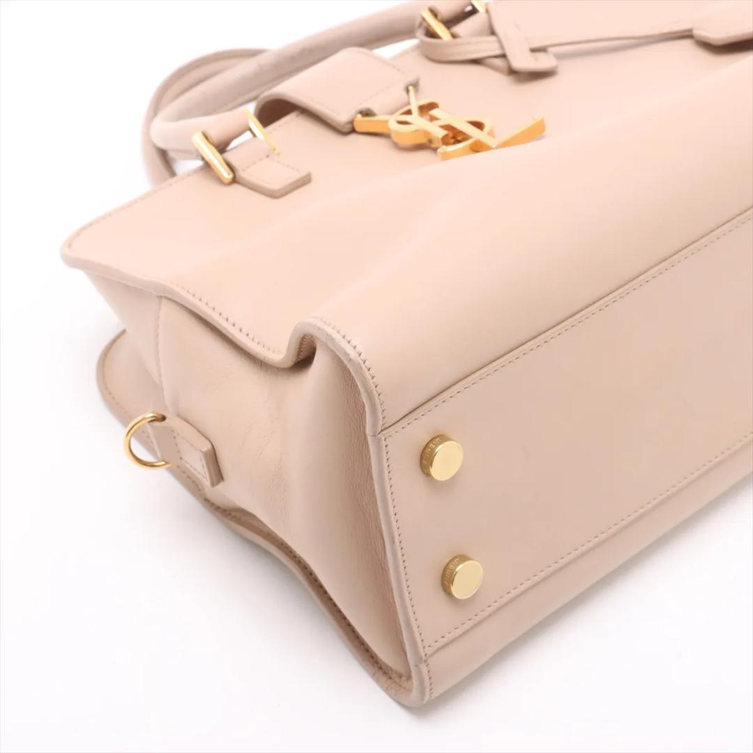 美品 サンローラン ベイビーカバス YSL ベージュ ハンドバック ゴールド金具