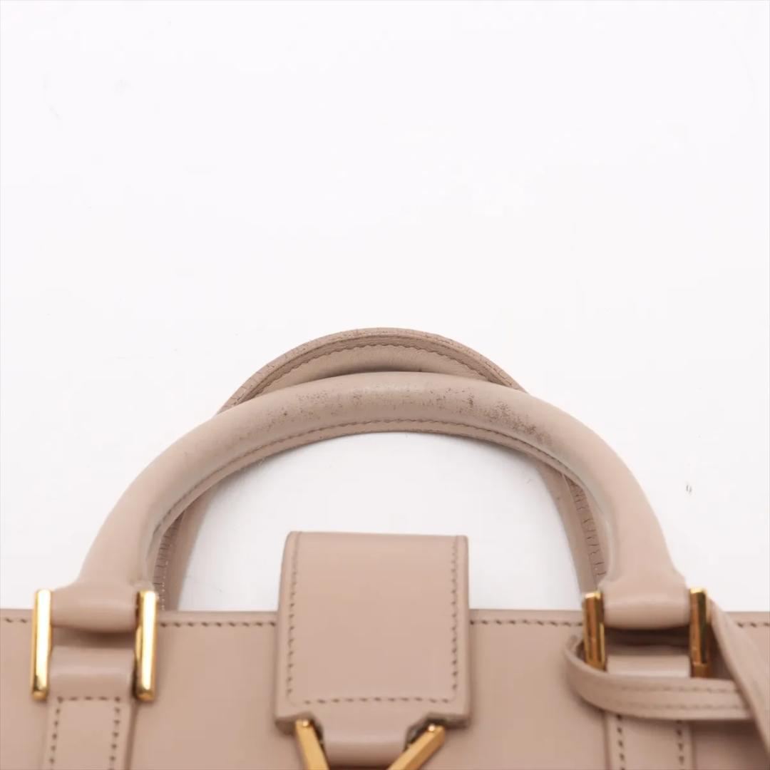 美品 サンローラン ベイビーカバス YSL ベージュ ハンドバック ゴールド金具