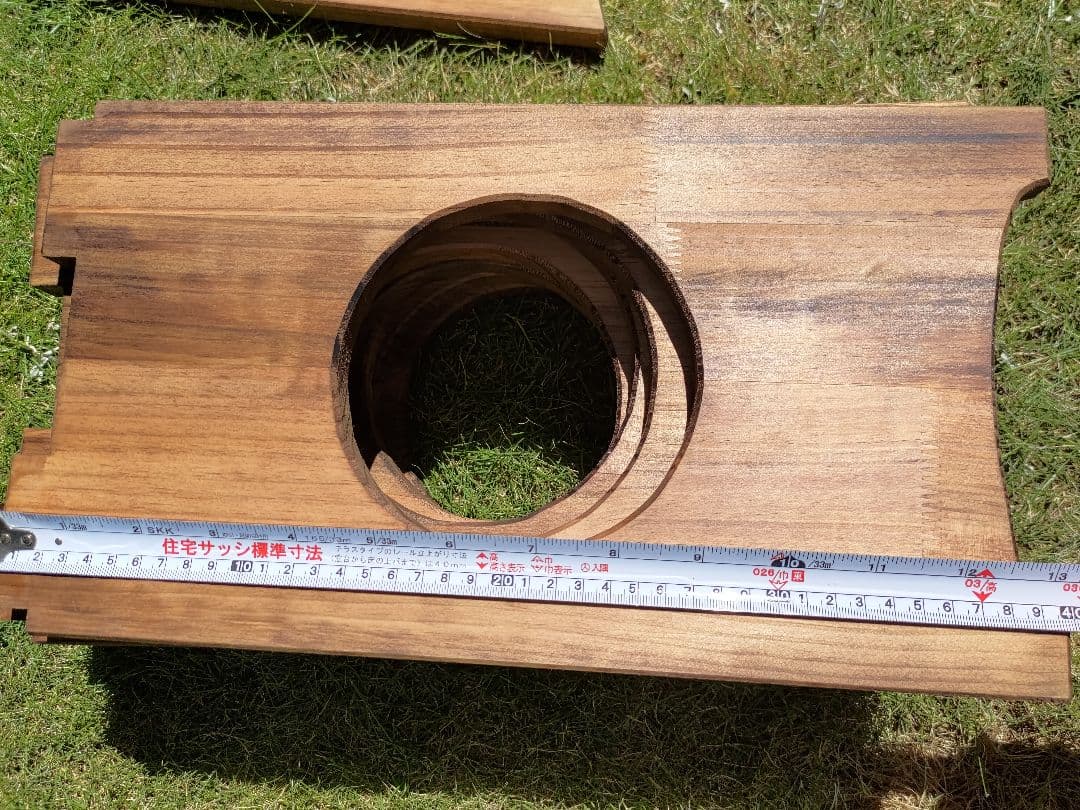 木製手作りキャンプテーブル 囲炉裏 組み立て卓 ファイヤーオクタゴン