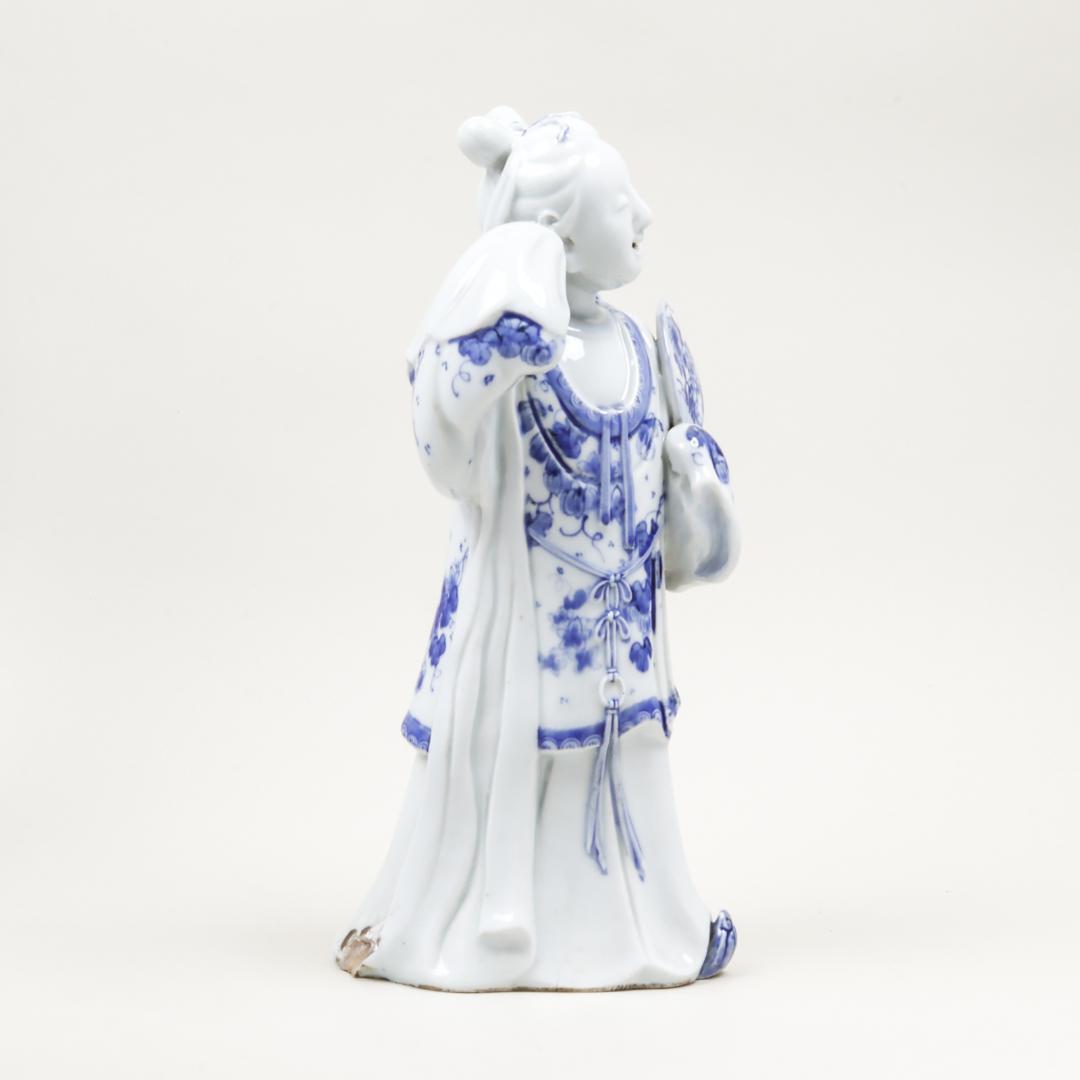 平戸焼 染付 女官像 30cm 三川内焼