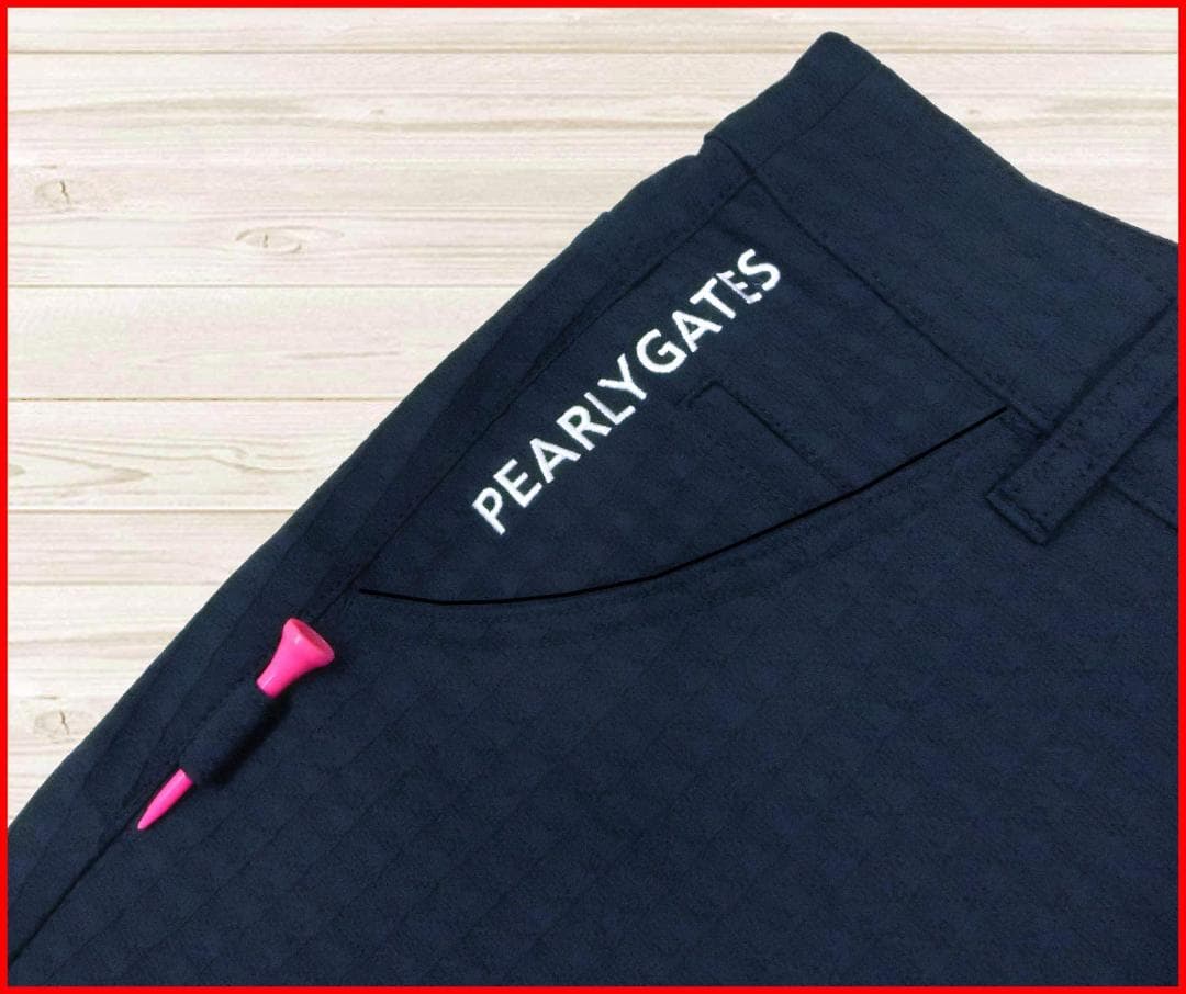 【新品】パーリーゲイツゴルフパンツストレッチ0/Sズボン紺ネイビー