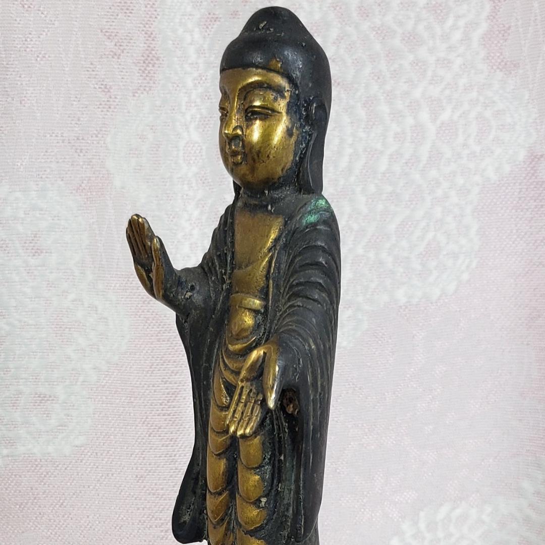 ◇新羅仏 金銅観音菩薩立像 仏像◇検）天平仏 飛鳥仏 高麗仏