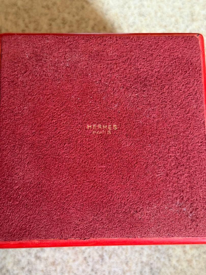 エルメス ヴィンテージ木象嵌 ブロックメモ レフィル付き