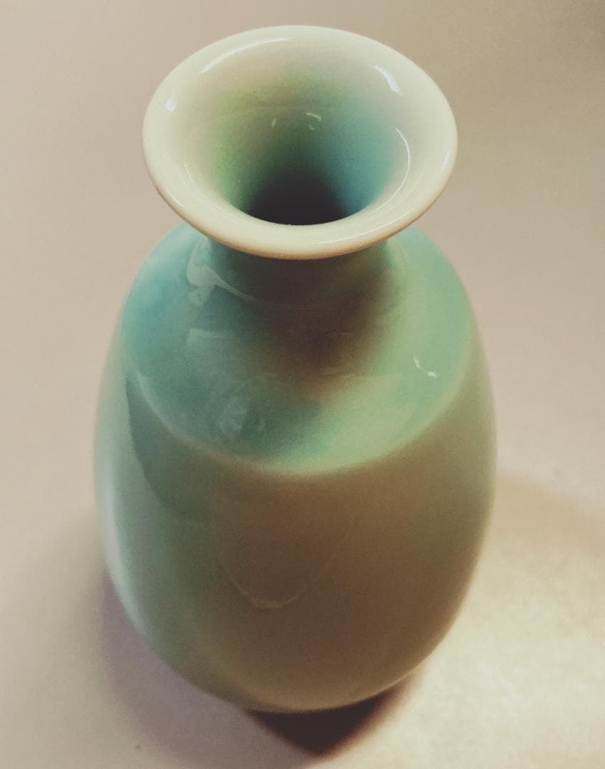 小笠原長春 伊万里 青磁 花入 【真作保証】