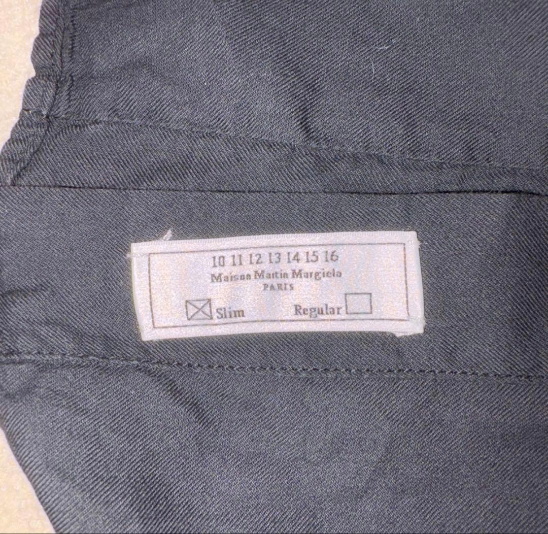 13SS メゾンマルタンマルジェラ 定番 ベーシックシャツ46 ブラック