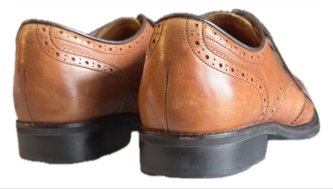 着用3回 runwalk ランウォーク 革靴 ウィングチップ 外羽根 本革 25