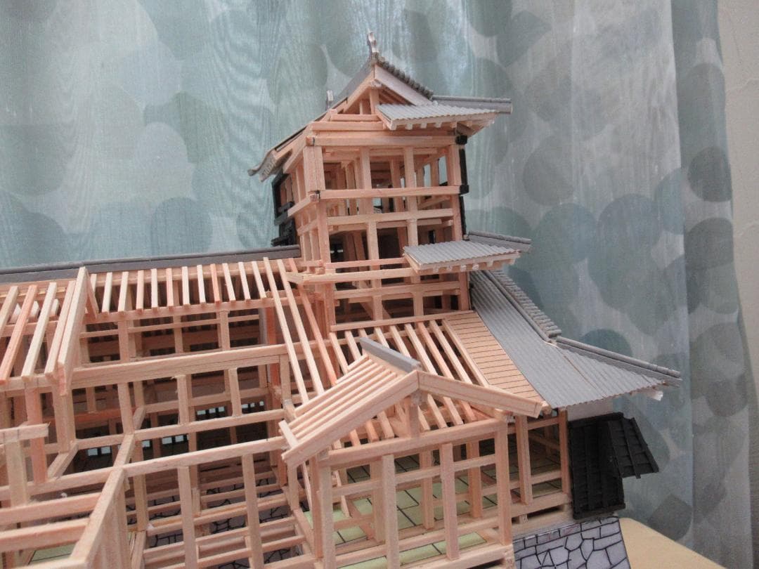 自作品】熊本城構造模型（その2） 縮尺約1／75 高さ約45cm