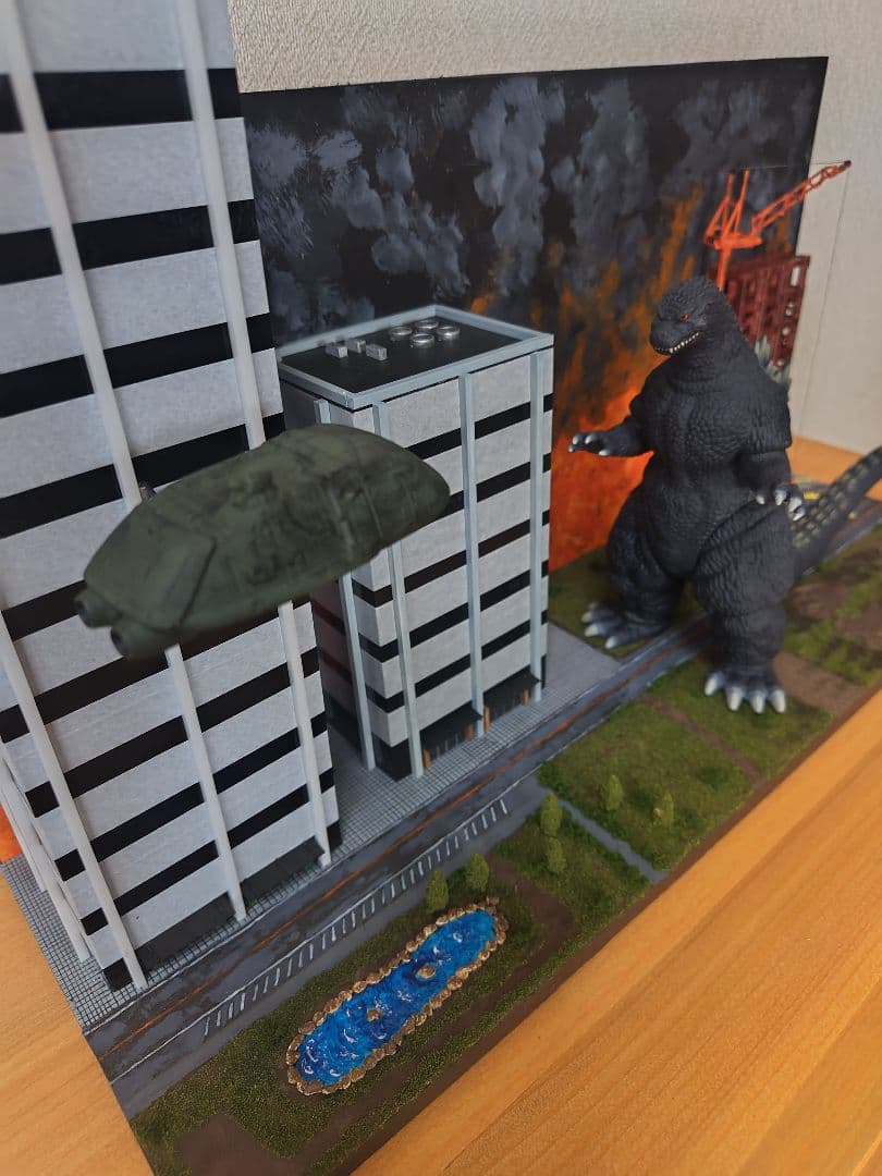 ジオラマ模型 ゴジラvsスーパーX2！