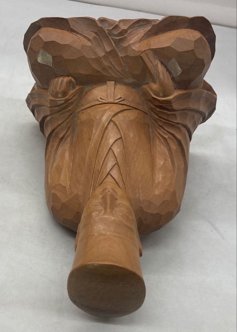 B515s 木彫 千利休座像 滝村尚之造 茶道 箱無