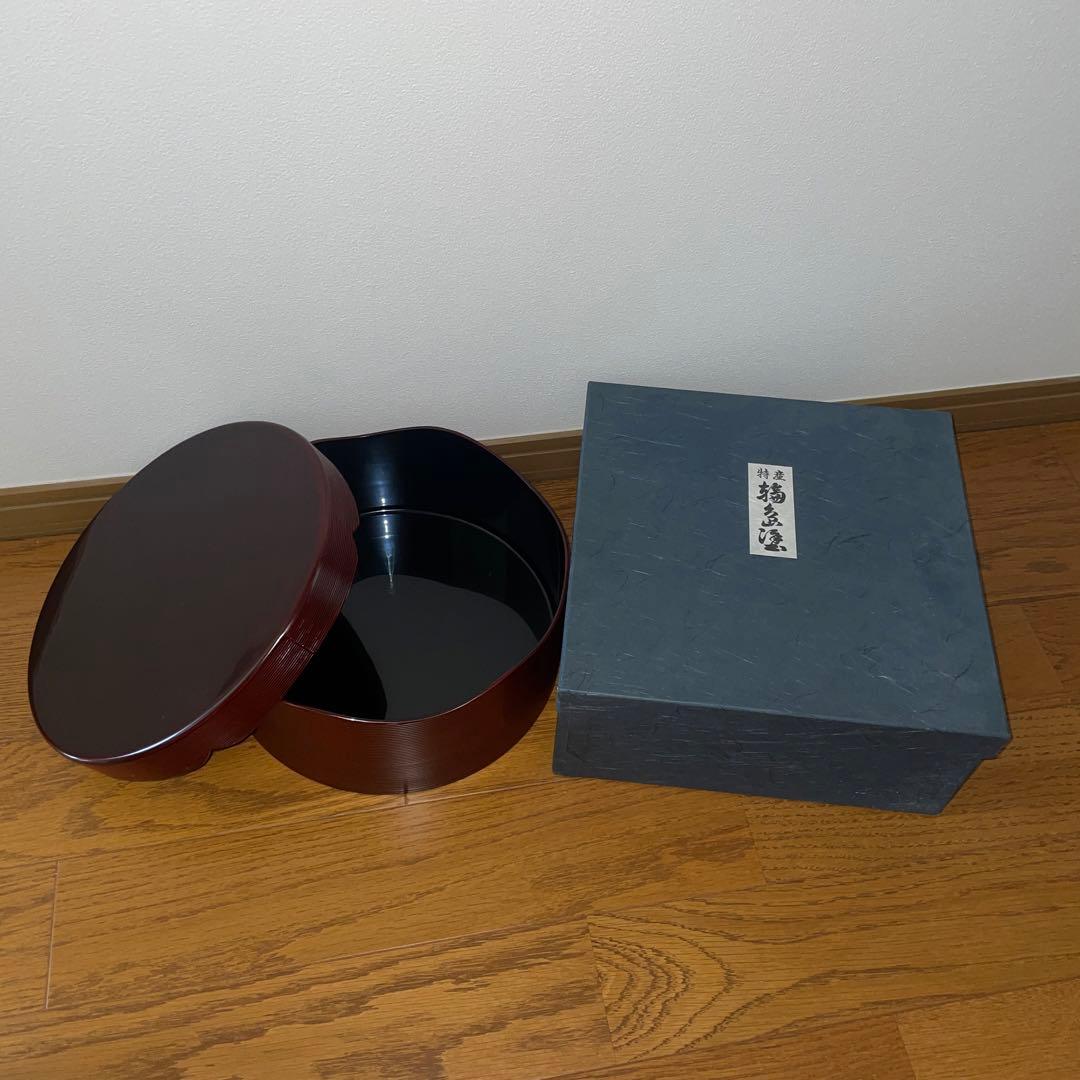 輪島塗 お櫃 茶道具 鶉 ウズラ 柘榴 ザクロ 沈金 木製 漆器 黒 輪島塗