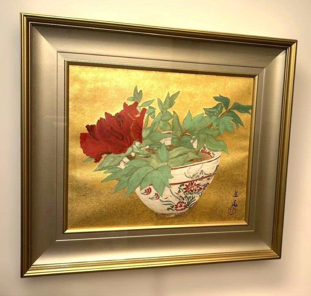 正規品）小倉遊亀『椿』リトグラフ絵画版画（検索）平山郁夫千住博東山魁夷