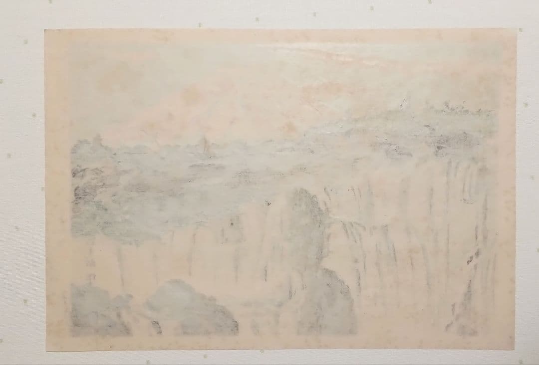 新版画富士三十六景ノ内白糸瀧の富士 徳力富吉郎