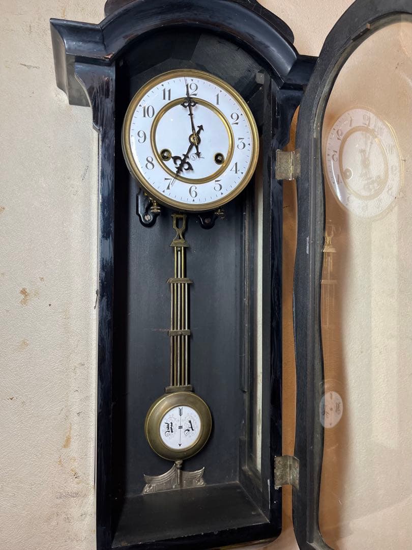 精工舎　ひさご　バイオリン型　柱時計　古時計　振り子　レトロ　ユンハンス