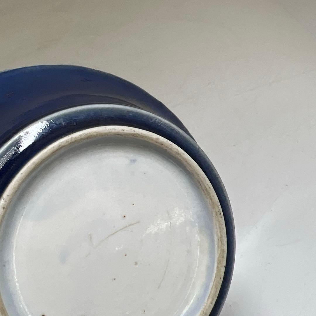 古伊万里 瑠璃金彩 向付5客 直径11.5㎝木箱付タルチ 東